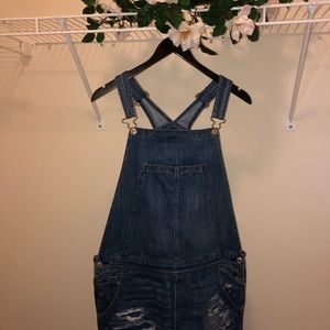 American Eagle Jean Short Overalls